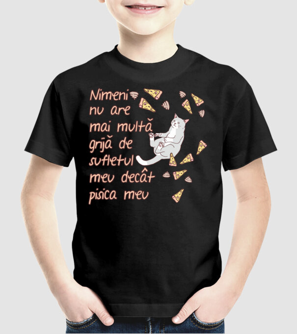 Nimic nu are mai multă grijă de sufletul meu decât pisica mea model negru pe tricou