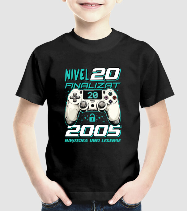 Nivel finalizat 20 2005 model negru pe tricou