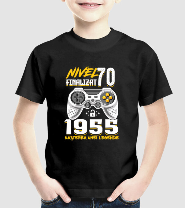 Nivel Finalizat 70 model negru pe tricou