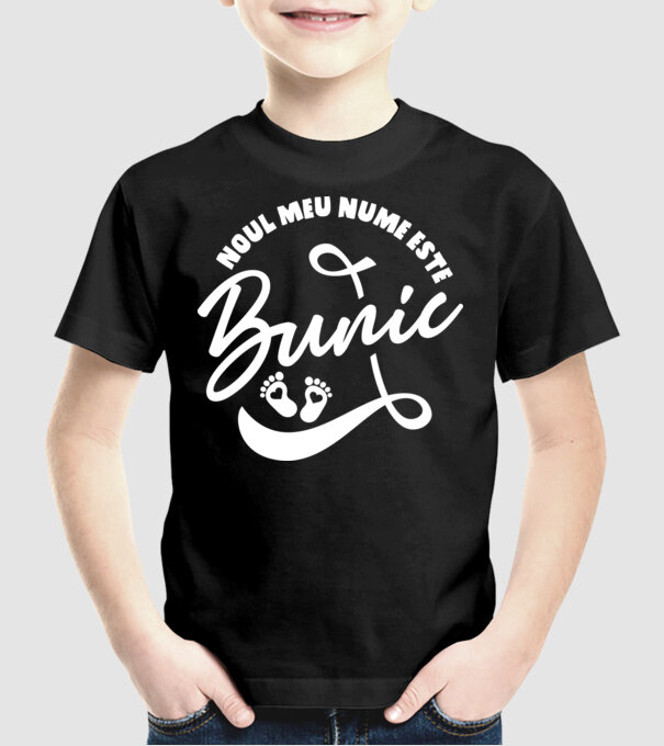 Noul meu nume este Bunic model negru pe tricou