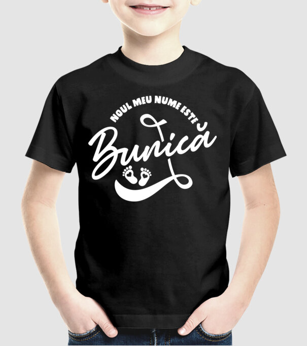 Noul meu nume este Bunică model negru pe tricou