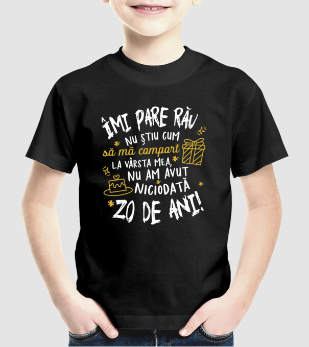 Nu am avut niciodată 20 de ani model negru pe tricou