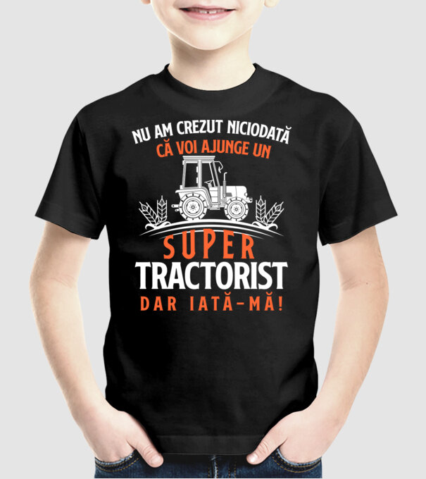 nu am crezut niciodată că voi ajunge un super tractorist, dar iată-mă! model negru pe tricou