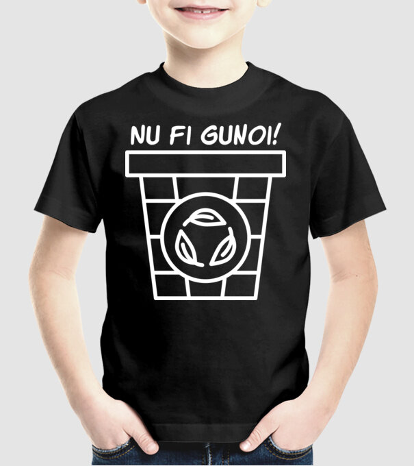Nu fi gunoi  model negru pe tricou