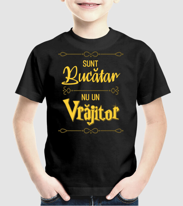 Sunt bucătar, nu un vrăjitor model negru pe tricou