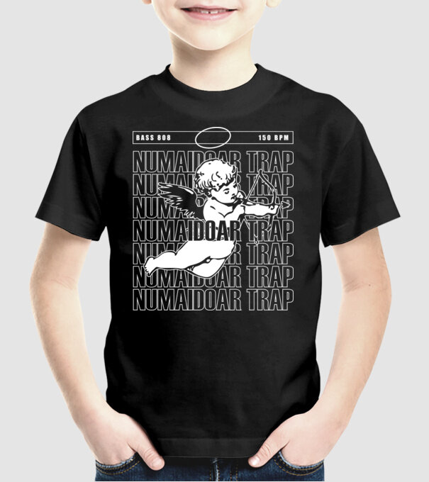 numaidoar trap model negru pe tricou