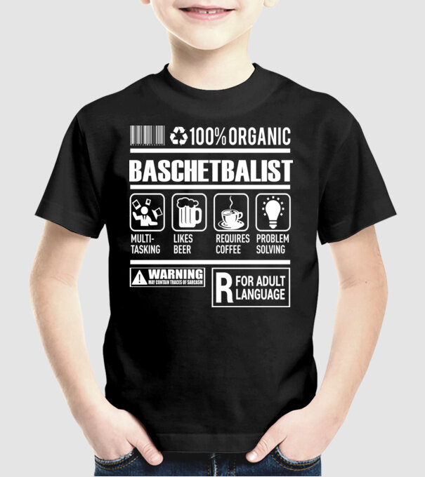 BASCHETBALIST model negru pe tricou