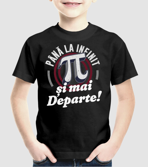Până la infinit și mai departe! model negru pe tricou