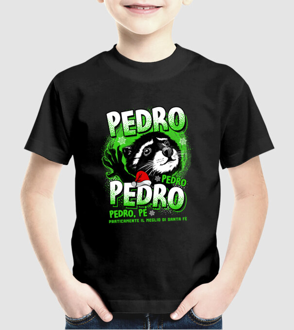 Pedro pedro christmas model negru pe tricou
