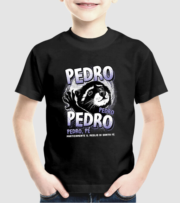 PEDRO PEDRO PEDRO model negru pe tricou
