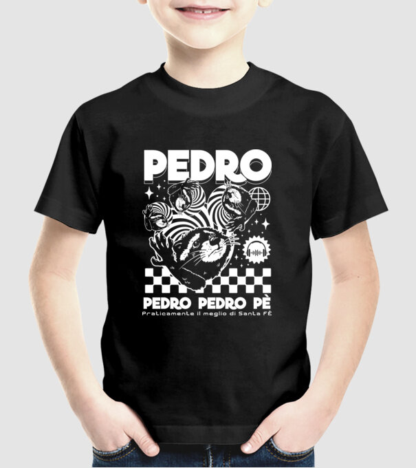 Pedro techno model negru pe tricou