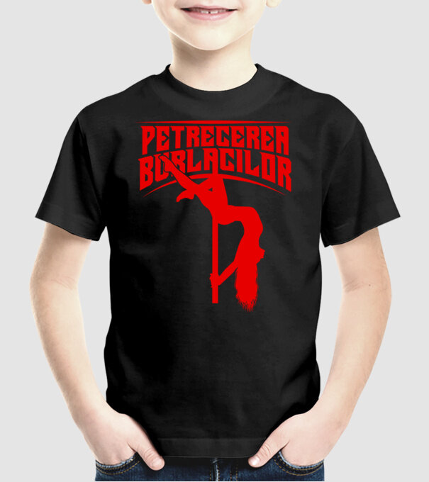 petrecerea burlacilor model negru pe tricou