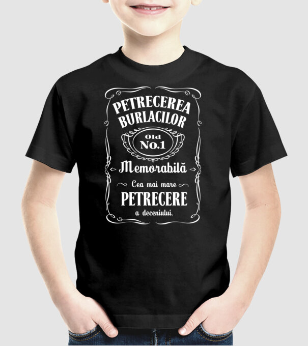 petrecerea burlacilor - memorabilă - cea mai mare petrecere a deceniului model negru pe tricou