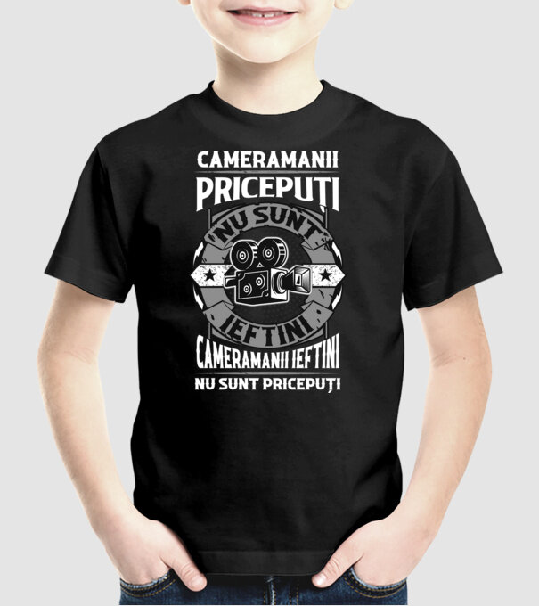cameramanii pricepuți nu sunt ieftini, cameramanii ieftini nu sunt pricepuți model negru pe tricou