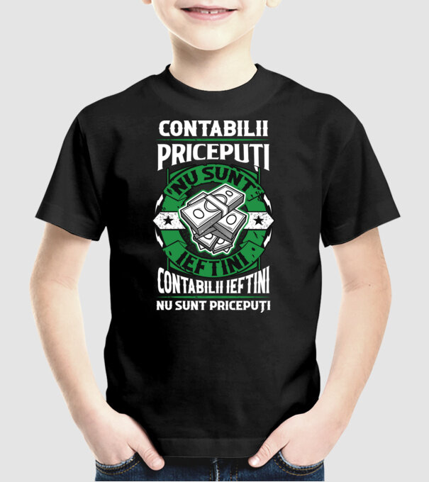 contabilii pricepuți nu sunt ieftini, contabilii ieftini nu sunt pricepuți model negru pe tricou