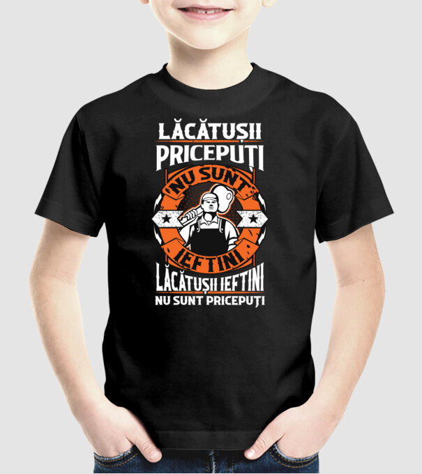 lăcătușii pricepuți nu sunt ieftini, lăcătușii ieftini nu sunt pricepuți model negru pe tricou