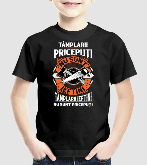 tâmplarii pricepuți nu sunt ieftini, tâmplarii ieftini nu sunt pricepuți model negru pe tricou
