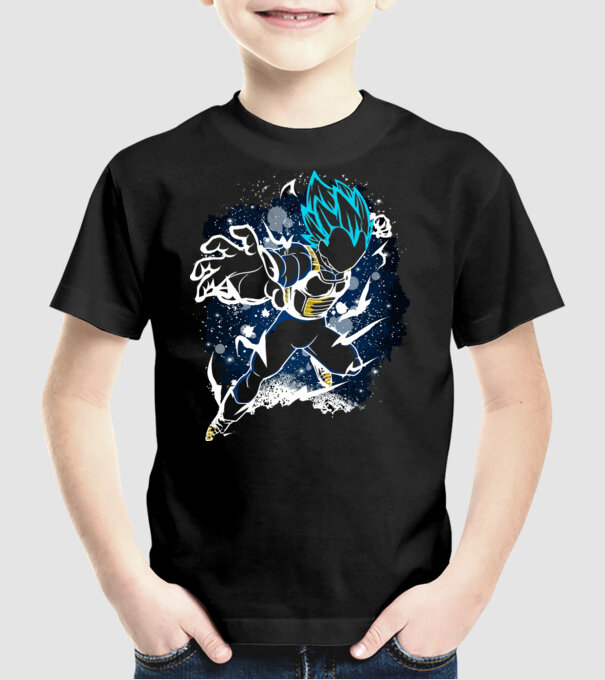 prince vegeta dragonball model negru pe tricou