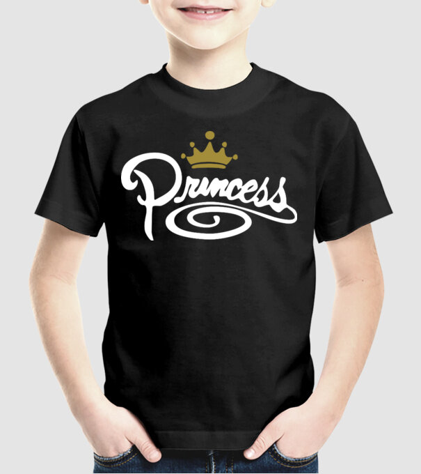 Princess model negru pe tricou