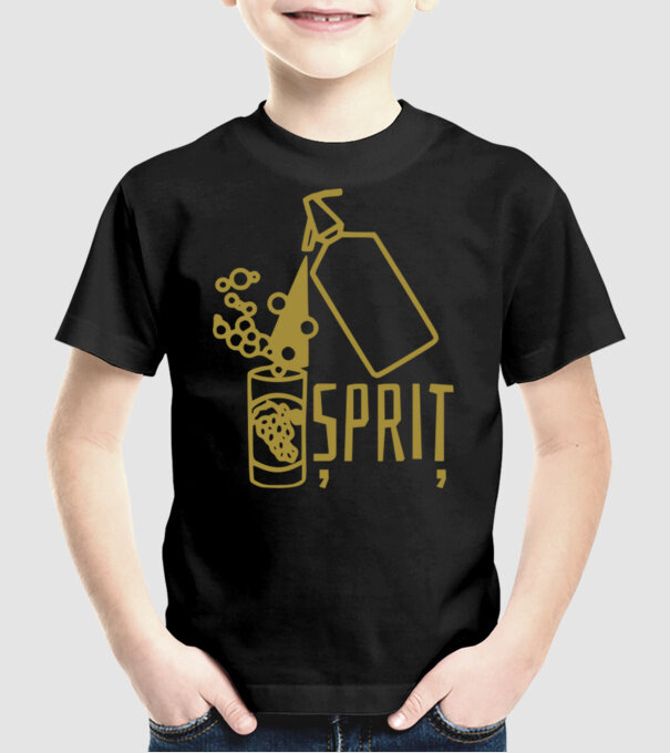 Șpriț model negru pe tricou