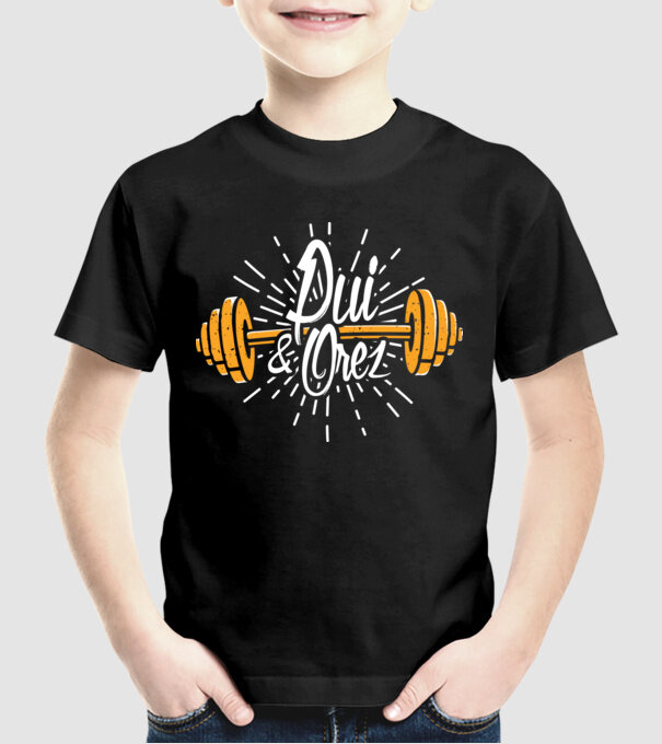 Pui & orez model negru pe tricou