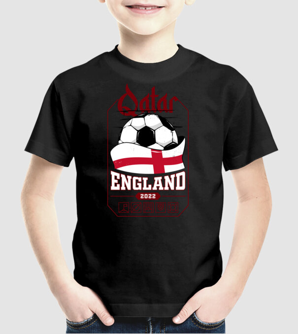 Qatar teams England model negru pe tricou