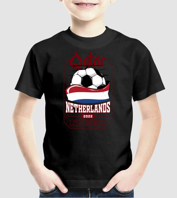 Qatar teams Netherlands model negru pe tricou