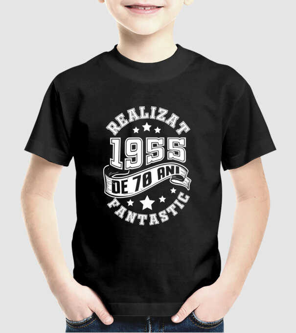 Realizat de fantastic - 1955 model negru pe tricou