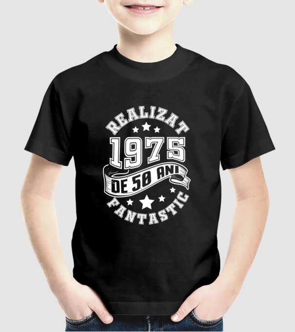 Realizat de fantastic - 1975 model negru pe tricou