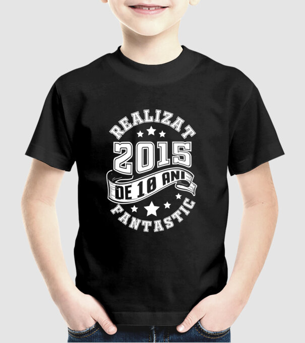 Realizat de fantastic - 2015 model negru pe tricou