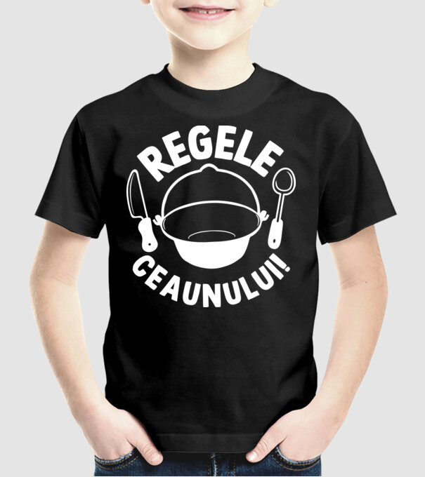 Regele - ceaunului! model negru pe tricou