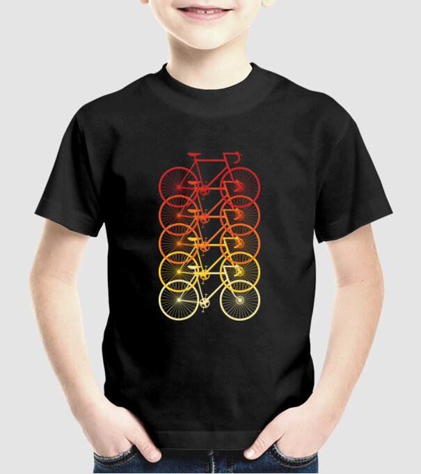 Retro Bike model negru pe tricou