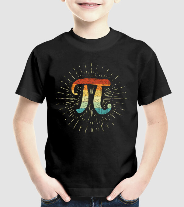 Retro Pi model negru pe tricou