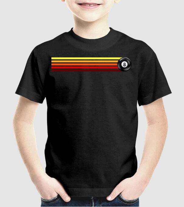 Retro - Vintage 8 ball 2 model negru pe tricou