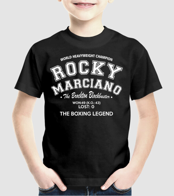Rocky Marciano model negru pe tricou