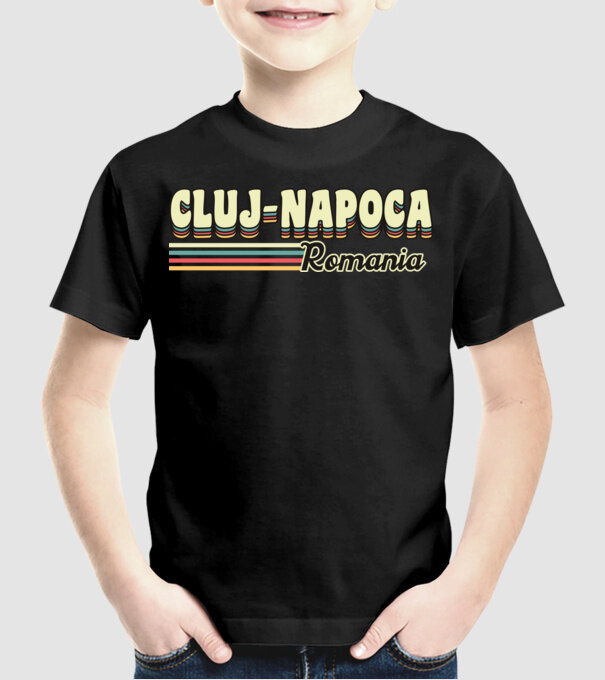 România Cluj-Napoca model negru pe tricou