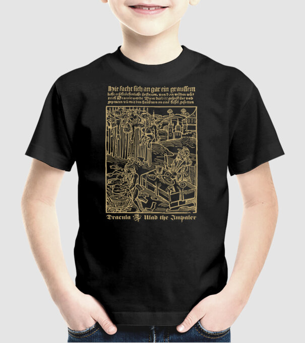 România Dracula model negru pe tricou