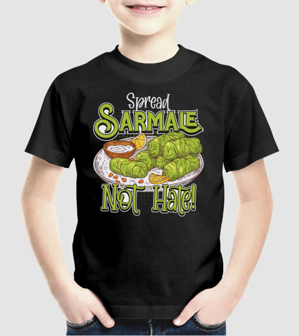 România Sarmale model negru pe tricou