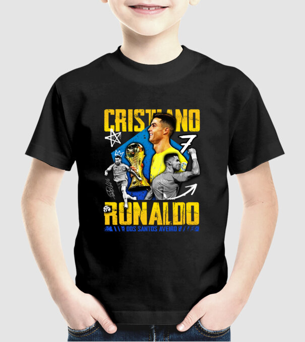 Ronaldo tribute model negru pe tricou
