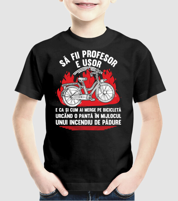 Să fii profesor e ușor model negru pe tricou