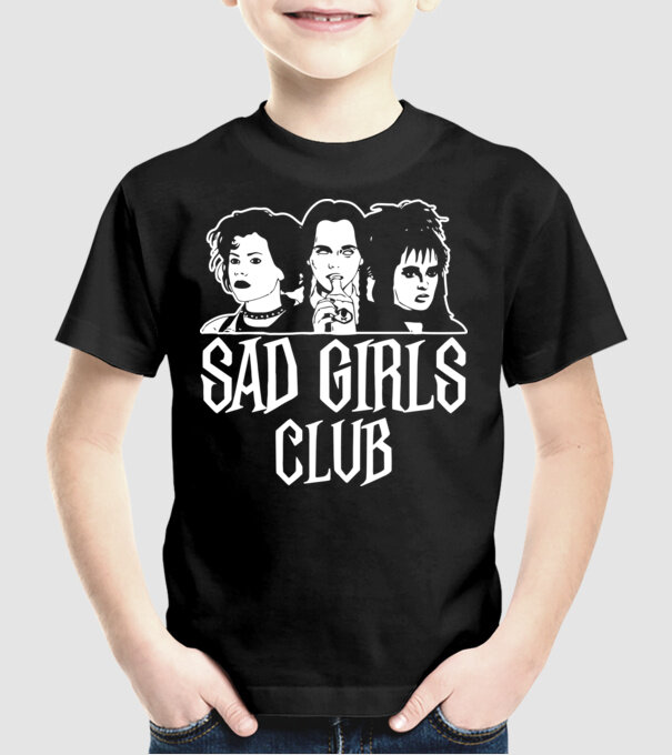 Sad Girls Club model negru pe tricou