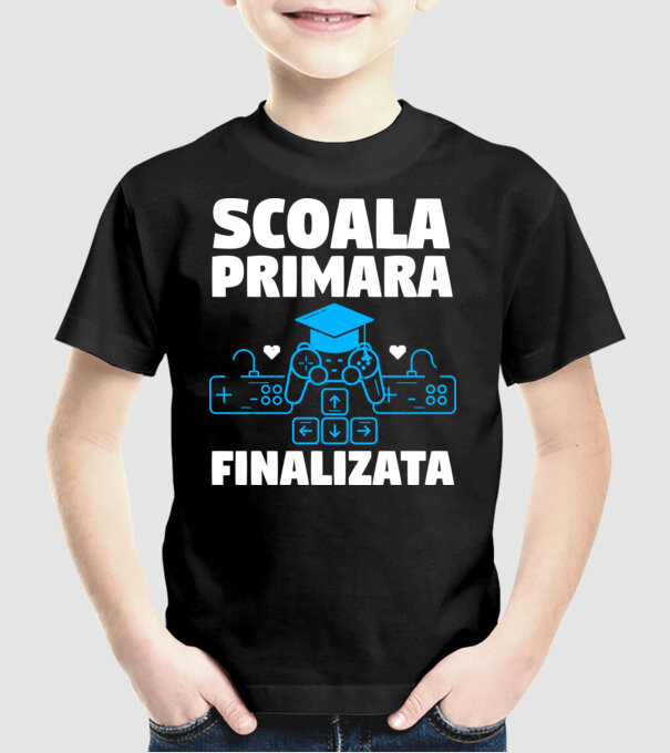 Scoala Primara Finalizata model negru pe tricou