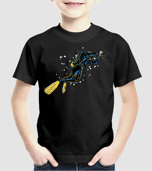 Scuba driver with light model negru pe tricou