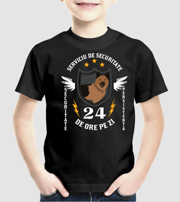 serviciu de securitate - securitate - persistență - 24 de ore pe zi model negru pe tricou