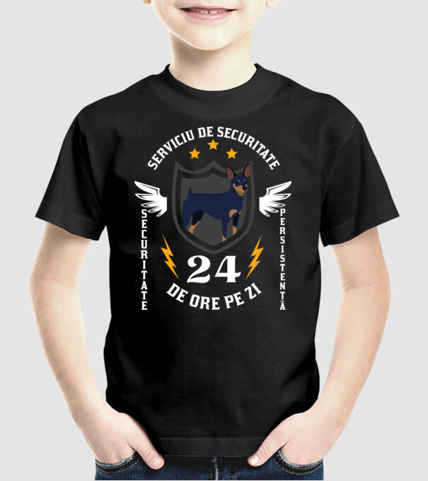 serviciu de securitate - securitate - persistență - 24 de ore pe zi model negru pe tricou
