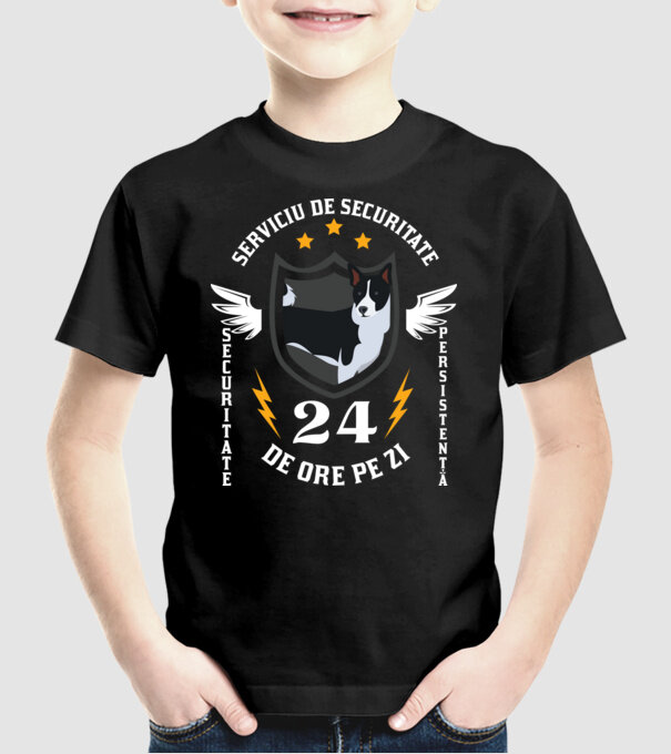 serviciu de securitate - securitate - persistență - 24 de ore pe zi model negru pe tricou