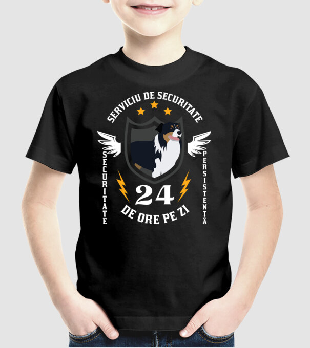 serviciu de securitate - securitate - persistență - 24 de ore pe zi model negru pe tricou