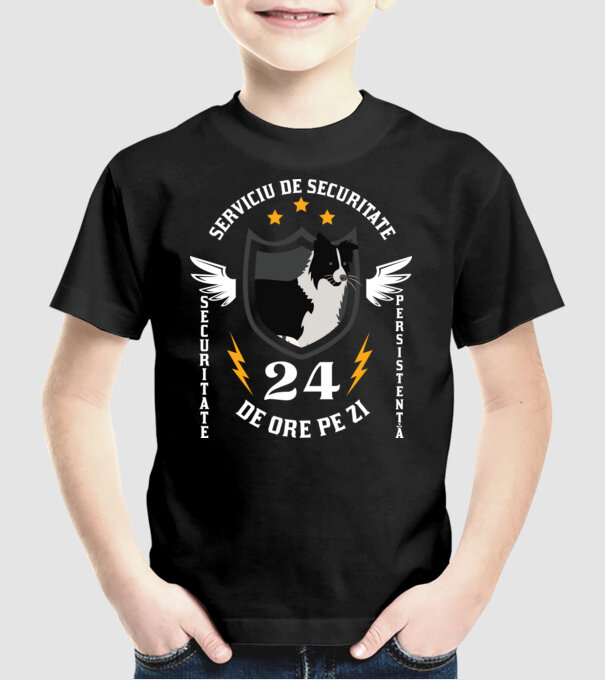 serviciu de securitate - securitate - persistență - 24 de ore pe zi model negru pe tricou
