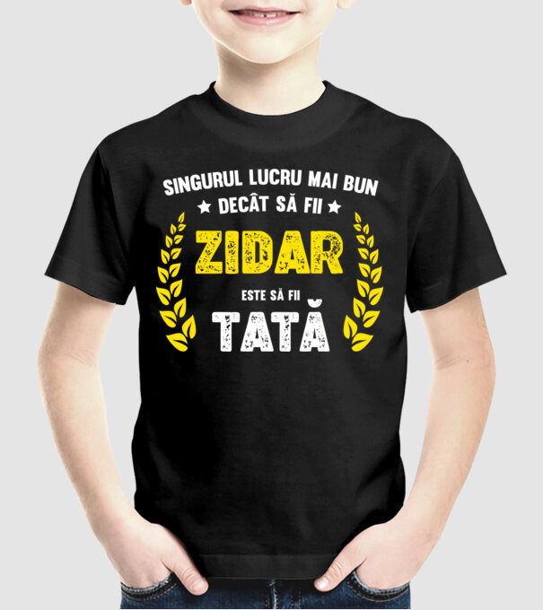 Singurul lucru mai bun decât să fii zidar este să fii tată model negru pe tricou