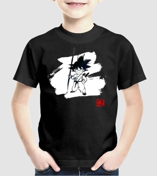 son goku art model negru pe tricou